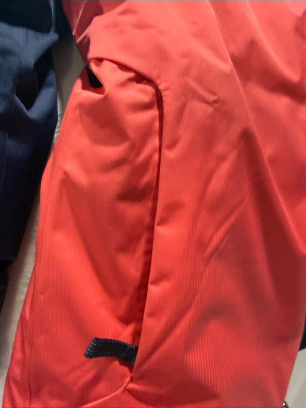 Patagonia Navy and Coral Colorblock Insulated Jacket